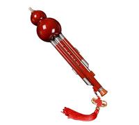 Hulusi De Tres Notas De Sándalo Rojo, Interpretación Profesional, Llave C/flauta De Calabaza Plana B Con Estuche Hulusi Profesional (Color : C key)