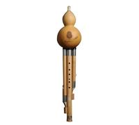 Hulusi Flauta de cucurbitáceas de bambú púrpura Flauta de calabaza tradicional profesional para adultos principiantes instrumento de calabaza con caja de transporte