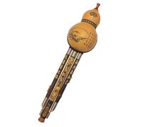 Hulusi-flauta de cucurbitáceas de tubo de tres tonos en C plana B, flauta de calabaza profesional, instrumento Musical chino hecho a mano