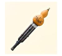 Hulusi Flauta Flauta De Bambú Negra Hulusi Flauta De Calabaza De Doble Tono Instrumentos De Música Folclórica Profesional China (Color : G key)