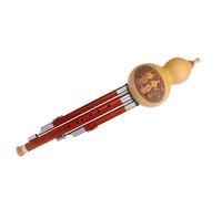 Hulusi Flauta Flauta De Cucurbitáceas C Key/B Flat, Instrumento Musical, Flauta De Calabaza De Caoba Con Estuche Para Principiantes (Color : 02, Size : B flat)