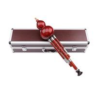 Hulusi Flauta Flauta Hulusi Profesional De Caoba/ébano, Instrumento Musical Étnico Yunnan Con Estuche De Almacenamiento (Color : 02, Size : F key)