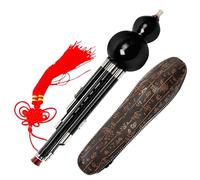 Hulusi Flauta Instrumento De Flauta Hulusi De Ébano Para Principiantes, Estudiantes Adultos, Llave C/flauta Hulusi Plana B Con Funda (Color : C key)