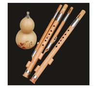 Hulusi Flauta Instrumento De Viento Tradicional Chino Para Principiantes, Flauta De Cucurbitáceas De Doble Melodía Con Caja De Almacenamiento (Color : Bb and C key)