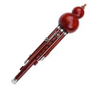 Hulusi Flauta Todo Caoba/ébano Más Llave Hulusi Instrumento De Viento Étnico Adulto Profesional Tocando Flauta De Cucurbitáceas (Color : RED, Size : G key)