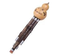 Hulusi portátil Flauta de cucurbitáceas hecha a mano C Flat y B Key flauta de calabaza para principiantes adultos tocan profesionalmente instrumento de calabaza