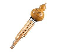 Hulusi tradicional china, flauta de cucurbitáceas profesional, flauta de calabaza plana B, instrumento de calabaza de siete agujeros para principiantes