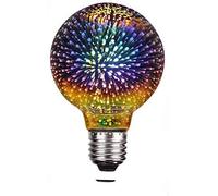 HULX Bombilla de Fuegos Artificiales 3D, Bombilla de Fuegos Artificiales E27 AC 85-220V 4W Bombilla Retro Edison Bombilla de luz Estrellada para Fiesta en Casa (G80)