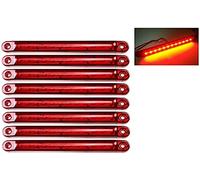 HULX Luces Indicadoras Laterales LED, 10 Piezas Luces de Posición del Coche Luces Indicadoras Laterales del Coche 12SMD Luz LED Delantera Trasera 24V (Rojo)