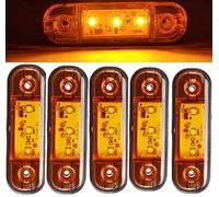 HULX Luz Lateral Trasera Delantera, 10 Piezas 3LED Luces de Posición del Coche Luces Indicadoras Laterales del Coche 12V 24V Luz Lateral Trasera Delantera (Amarillo)