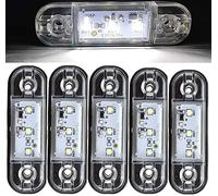 HULX Luz Lateral Trasera Delantera, 10 Piezas 3LED Luces de Posición del Coche Luces Indicadoras Laterales del Coche 12V 24V Luz Lateral Trasera Delantera (Blanco)