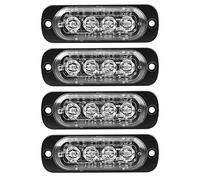 HULX Luz Lateral Trasera Delantera, 4PCS 4LED Luces de Posición del Coche Luces Indicadoras Laterales del Coche 12V 24V (Rojo)