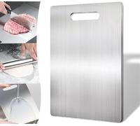HUMAJORY Tabla de Cortar de Titanio, Superficie Antideslizante Multiusos, Fácil de Limpiar y Apta for Lavavajillas, Ideal for Cortar Carne, Verduras, Quesos y Pan.(14x10in)
