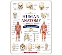 Human Anatomy Coloring Book for Medical Students: Detailed Muscles, Skull & Body Systems | Interactive Study Guide for Med, Nursing & Biology Students