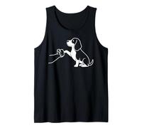 Human and Dog Paw Fist Bump Dog Lover Beagle Camiseta sin Mangas