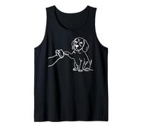 Human and Dog Paw Fist Bump Dog Lover Beagle Camiseta sin Mangas