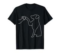 Human And Dog Paw Fist Bump Dog Lover Dog And Man Friendship Camiseta