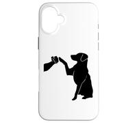 Human and Dog Paw Fist Bump Dog Lover Dog and Man Friendship Carcasa para iPhone 16 Plus