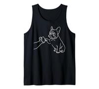Human and Dog Paw Fist Bump Dog Lover French Bulldog Camiseta sin Mangas