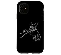 Human and Dog Paw Fist Bump Dog Lover French Bulldog Carcasa para iPhone 11