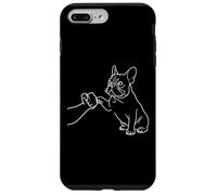 Human and Dog Paw Fist Bump Dog Lover French Bulldog Carcasa para iPhone 7 Plus/8 Plus