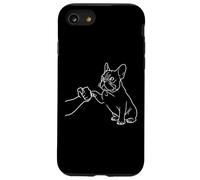 Human and Dog Paw Fist Bump Dog Lover French Bulldog Carcasa para iPhone SE (2020) / 7/8