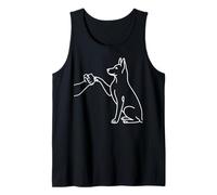 Human and Dog Paw Fist Bump Dog Lover German Shepherd Camiseta sin Mangas