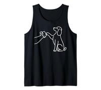 Human and Dog Paw Fist Bump Dog Lover Poodle Camiseta sin Mangas