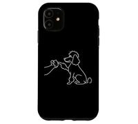 Human and Dog Paw Fist Bump Dog Lover Poodle Carcasa para iPhone 11