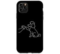 Human and Dog Paw Fist Bump Dog Lover Poodle Carcasa para iPhone 11 Pro MAX