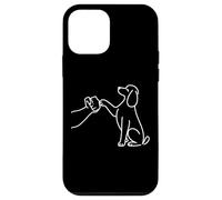 Human and Dog Paw Fist Bump Dog Lover Poodle Carcasa para iPhone 12 Mini