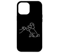 Human and Dog Paw Fist Bump Dog Lover Poodle Carcasa para iPhone 12 Pro MAX