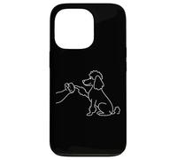 Human and Dog Paw Fist Bump Dog Lover Poodle Carcasa para iPhone 13 Pro