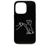 Human and Dog Paw Fist Bump Dog Lover Poodle Carcasa para iPhone 13 Pro