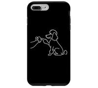 Human and Dog Paw Fist Bump Dog Lover Poodle Carcasa para iPhone 7 Plus/8 Plus