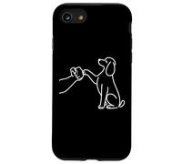 Human and Dog Paw Fist Bump Dog Lover Poodle Carcasa para iPhone SE (2020) / 7/8