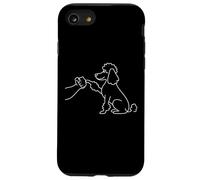 Human and Dog Paw Fist Bump Dog Lover Poodle Carcasa para iPhone SE (2020) / 7/8