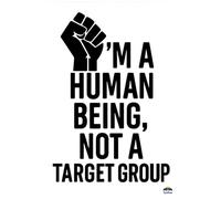 Human Being Not a Target Group Notebook: Empowering Lined Journal for Students, Teens & Creative Expression: 96-Page Motivational Planner or Diary for ... - Inspiring Gift for Writers and Thinkers