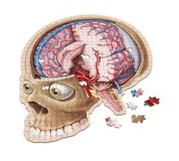 Human Brain Puzzle, Educational Science Toy, 100 Piece Jigsaw Set for Kids Learning Fun, Detailed Anatomy Illustration Design, Stem Learning Activity Game, Brain Puzzle for Home School Playtime