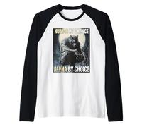 Human by Chance Alpha by Choice Cool Alpha Meme Funny Wolf Camiseta Manga Raglan