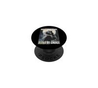 Human by Chance Alpha by Choice Cool Alpha Meme Funny Wolf PopSockets PopGrip Adhesivo