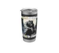 Human by Chance Alpha by Choice Cool Alpha Meme Funny Wolf Vaso térmico de acero inoxidable de doble pared