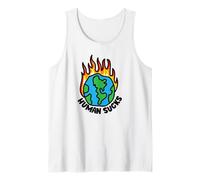 Human Chupa - Calentamiento Global Cambio climático Tierra Camiseta sin Mangas