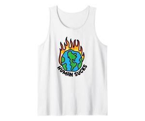 Human Chupa - Calentamiento Global Cambio climático Tierra Camiseta sin Mangas