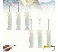 Human Fish Hook Remover Tool, Quick Release Fishhook Extractor, Twist & Release Removal Pliers with Protective Sleeve for Bass/Trouth Fishing (6pcs)