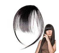 Human Hair Bangs Clip On, Fashionable Look Real Human Haiir Wig Women Baangs, Effortlessly Chic Everyday Girlfriend Wife Hair Extensions Bangs With Temples For Stage, Travelling