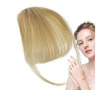Human Hair Clip On Bangs - Smooth Natural Shade Fringe, Neat Full Bang Add