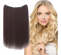 Human Hair Extensions Clip, Seamless Hair Extensions, 20-Inch Long Straight Hairpiece, Natural Looking Invisible Wig for Dance, Party, Daily Wear, Dance Performances