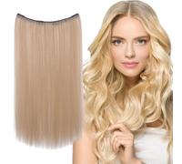 Human Hair Extensions Clip, Seamless Hair Extensions, 20-Inch Long Straight Hairpiece, Natural Looking Invisible Wig for Dance, Party, Daily Wear, Dance Performances