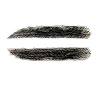 Human Hair False Eyebrows - 1 Pair Realistic Lace Brows, Reusable Natural Eyebrow Extensions | Lightweight Breathable Fake Brows Facial Appearance for Holiday Makeup Cosplay Theater Stage Perf